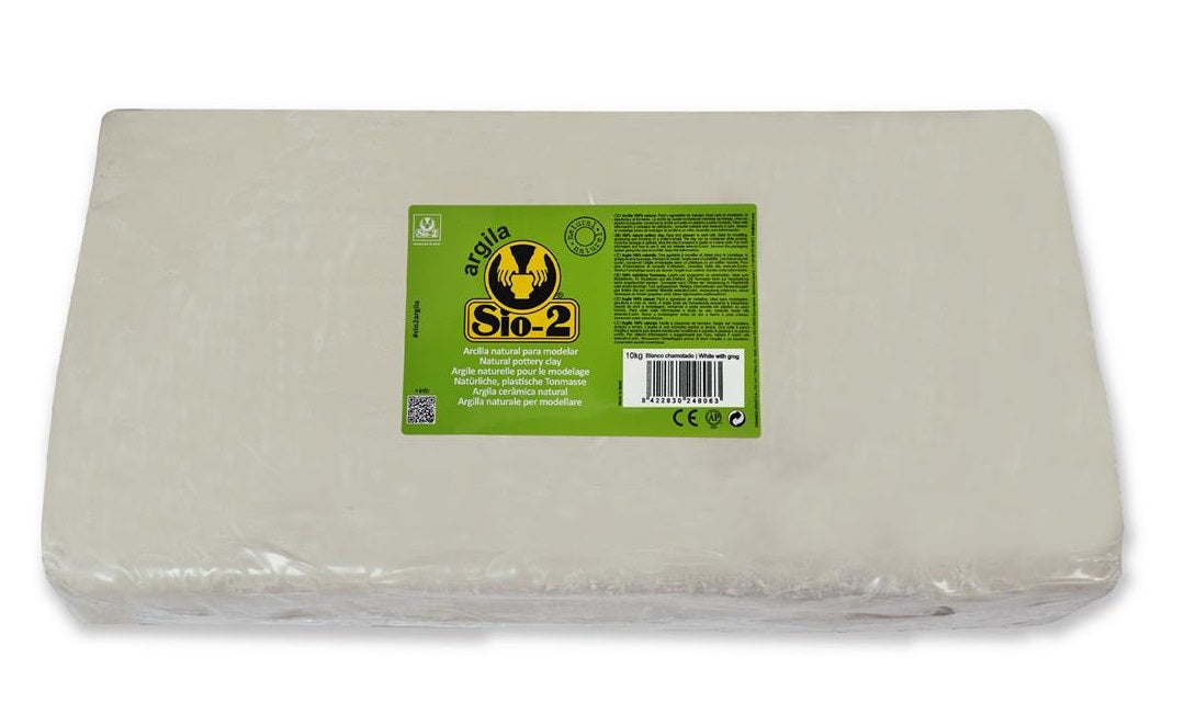 Glina SiO2 Argila biała warsztatowa z szamotem - opak. 10 kg