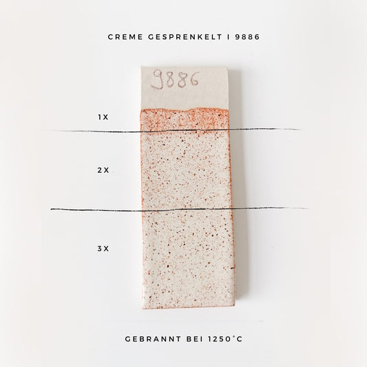 Botz 9886 Cremefarbene, gesprenkelte Flüssigglasur für Steinzeug – 200 ml