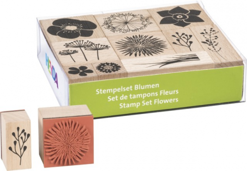 Blumenstempelset, 10-teilig
