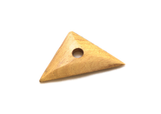 Triangular wooden scraper