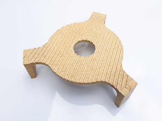 Grooved plate stand with a hole, fi180 h66