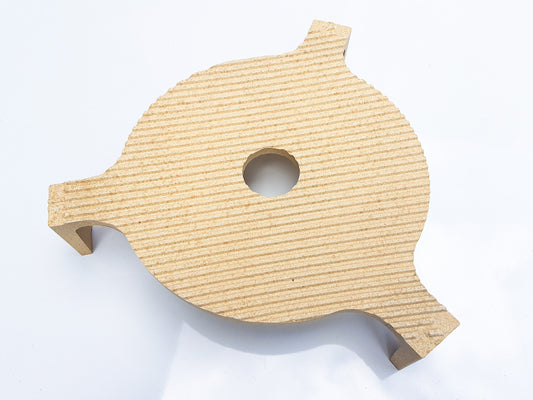 Grooved plate stand with a hole, fi270 h66