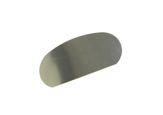 Semi-oval steel scraper 11 x 5 cm