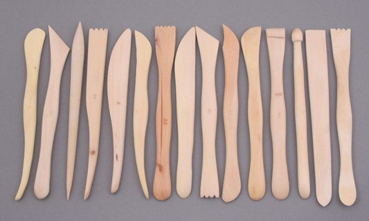 Wooden spatulas, set of 15 - A15205