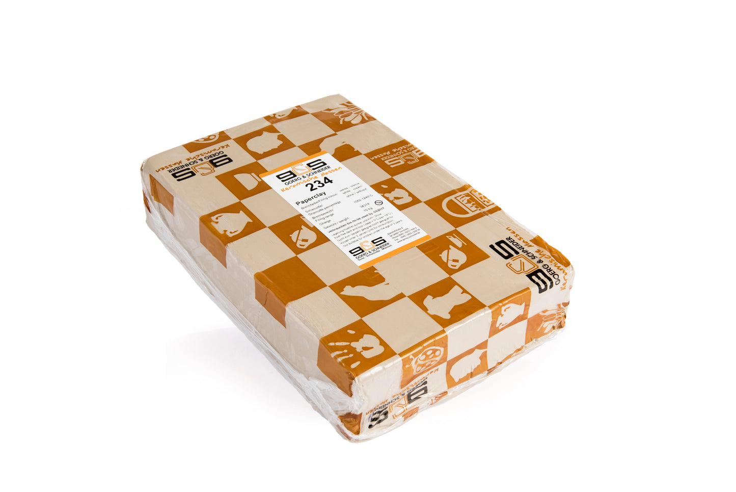 Goerg &amp; Schneider Clay No. 234 - white (with paper pulp), 10 kg
