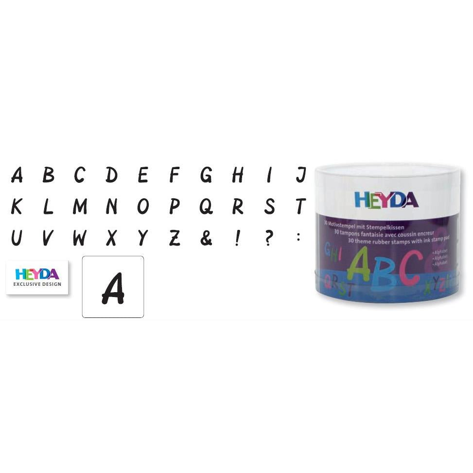 Alphabet-Stempelset, 30-teilig