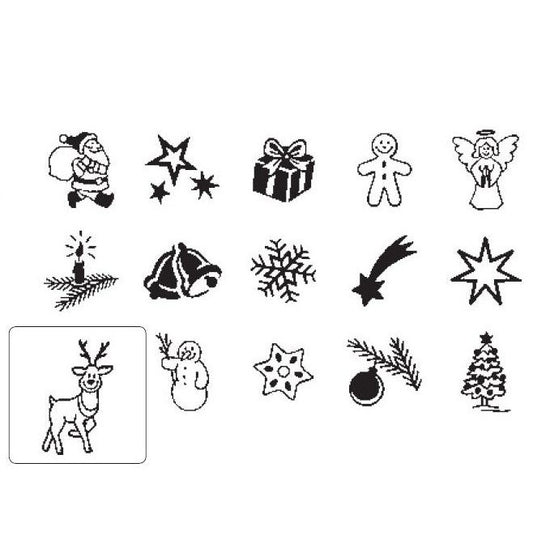 Christmas stamp set 15 pcs
