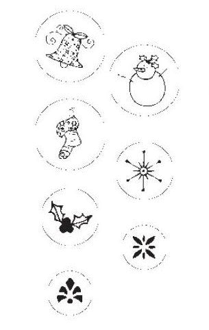 Winter stamp set 7 pcs