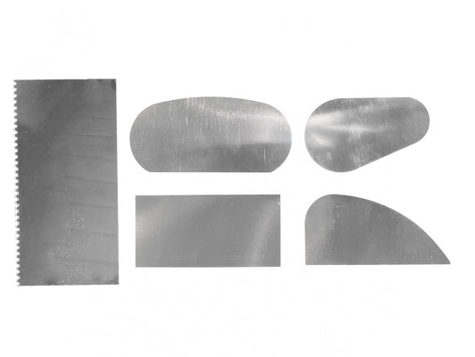 Set of steel scrapers 5 pcs