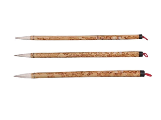 Set of 3 calligraphy brushes, goat