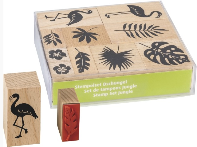 Jungle stamp set 10 pcs