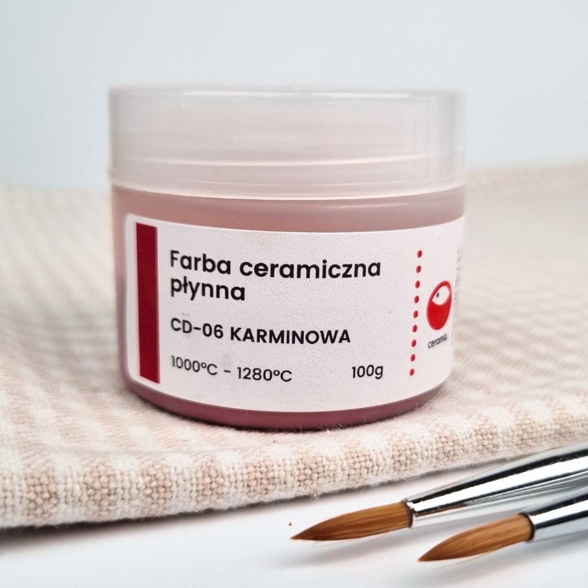 Farba ceramiczna płynna CD-06 Karminowa 100g
