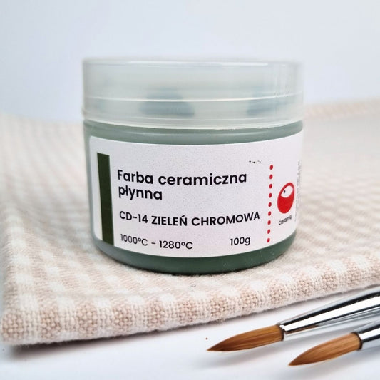 Flüssige Keramikfarbe CD-14 Chromgrün 100 g