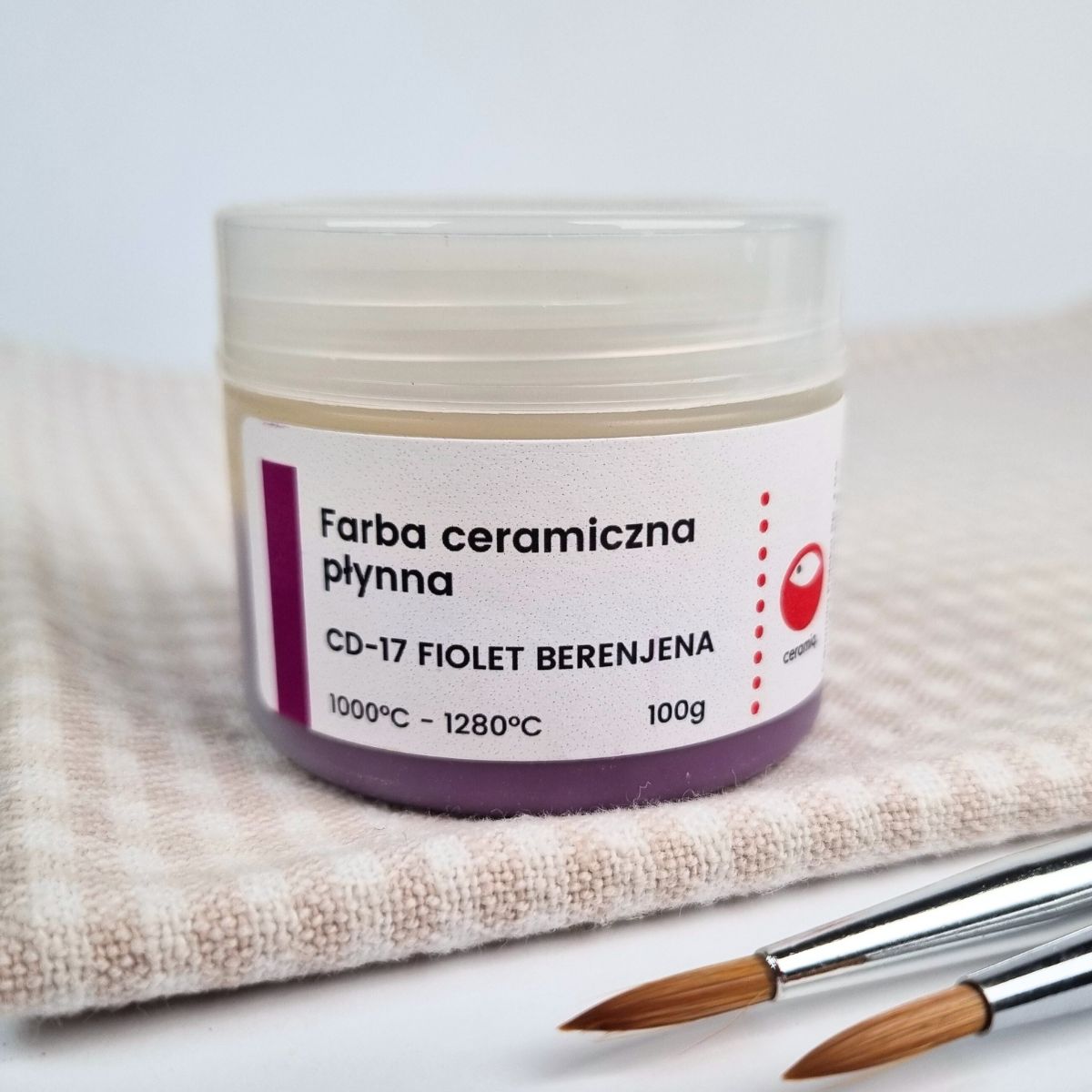 Farba ceramiczna płynna CD-17 Fiolet Berenjena 100g