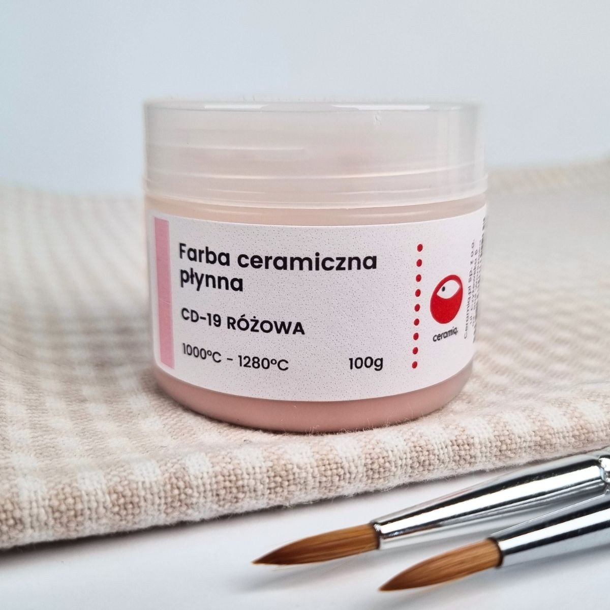 Farba ceramiczna płynna CD-19 Różowa 100g