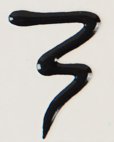 Schwarzer Konturenstift mit Überglasur - FD254