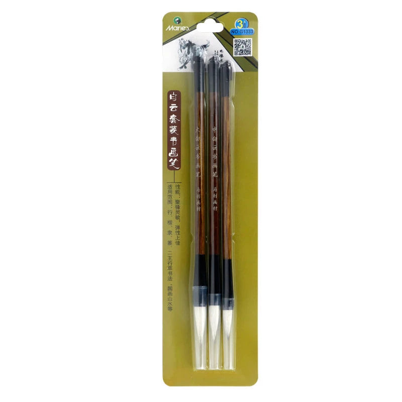 Set of large calligraphy brushes - 3 pcs
