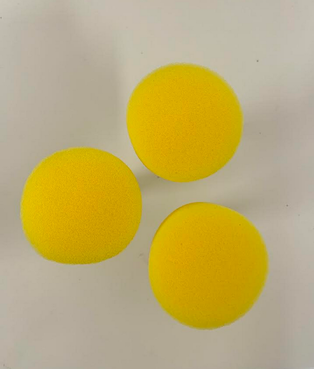 Gąbka okrągła żółta 7x2,5 cm 3-pak