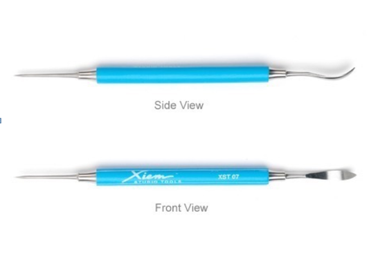 A tool for cleaning and precision decorating clay