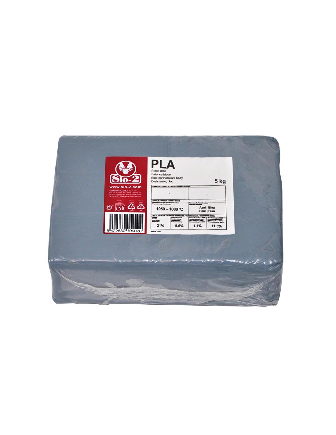 Glina SiO2 PLA niebieska bez szamotu opak. 5 kg
