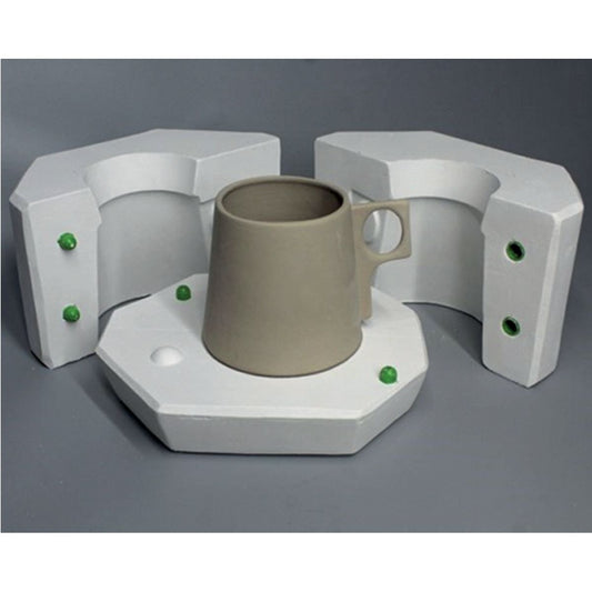 Plaster mold - large conical cup with handle
