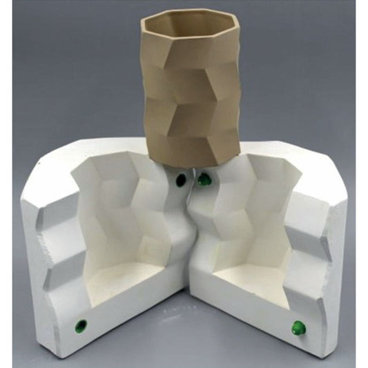 Plaster mold - zigzag cup