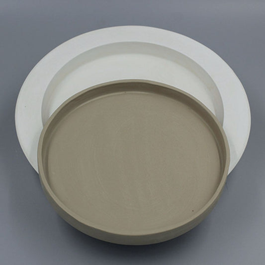Plaster mold - round plate with a 15 cm rim