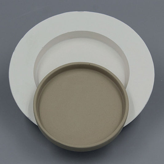 Plaster mold - round plate with rim 11.5 cm