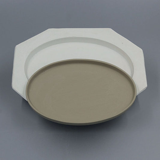 Gipsform – elliptische Platte mit Rand