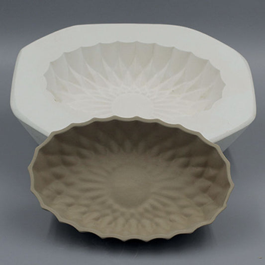 Gipsform – elliptische Schale mit Muster