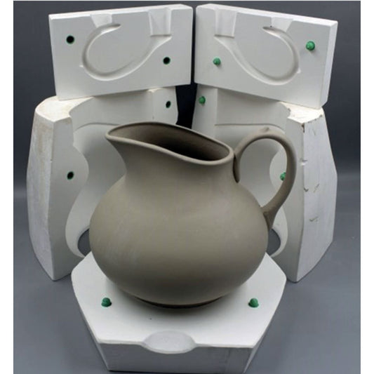 Plaster mold - round jug with handle