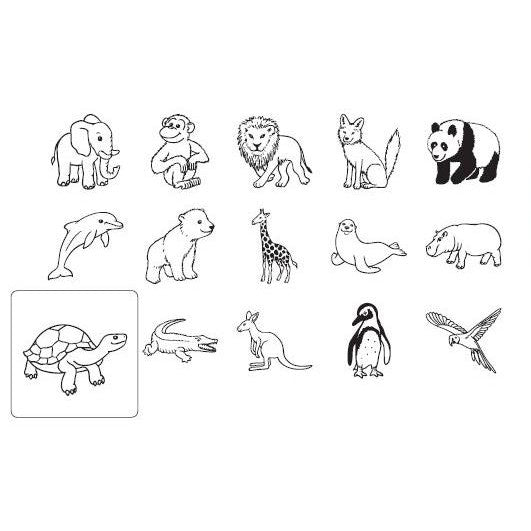 ZOO stamp set 15 pcs